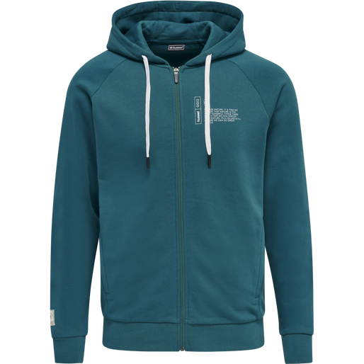 hmlGG12 SWEAT ZIP HOODIE, DEEP LAGOON, packshot