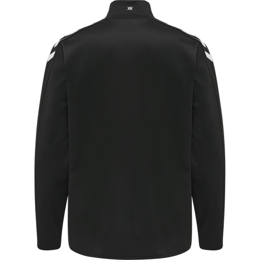 hmlCORE XK POLY ZIP SWEAT, BLACK/BLACK, packshot