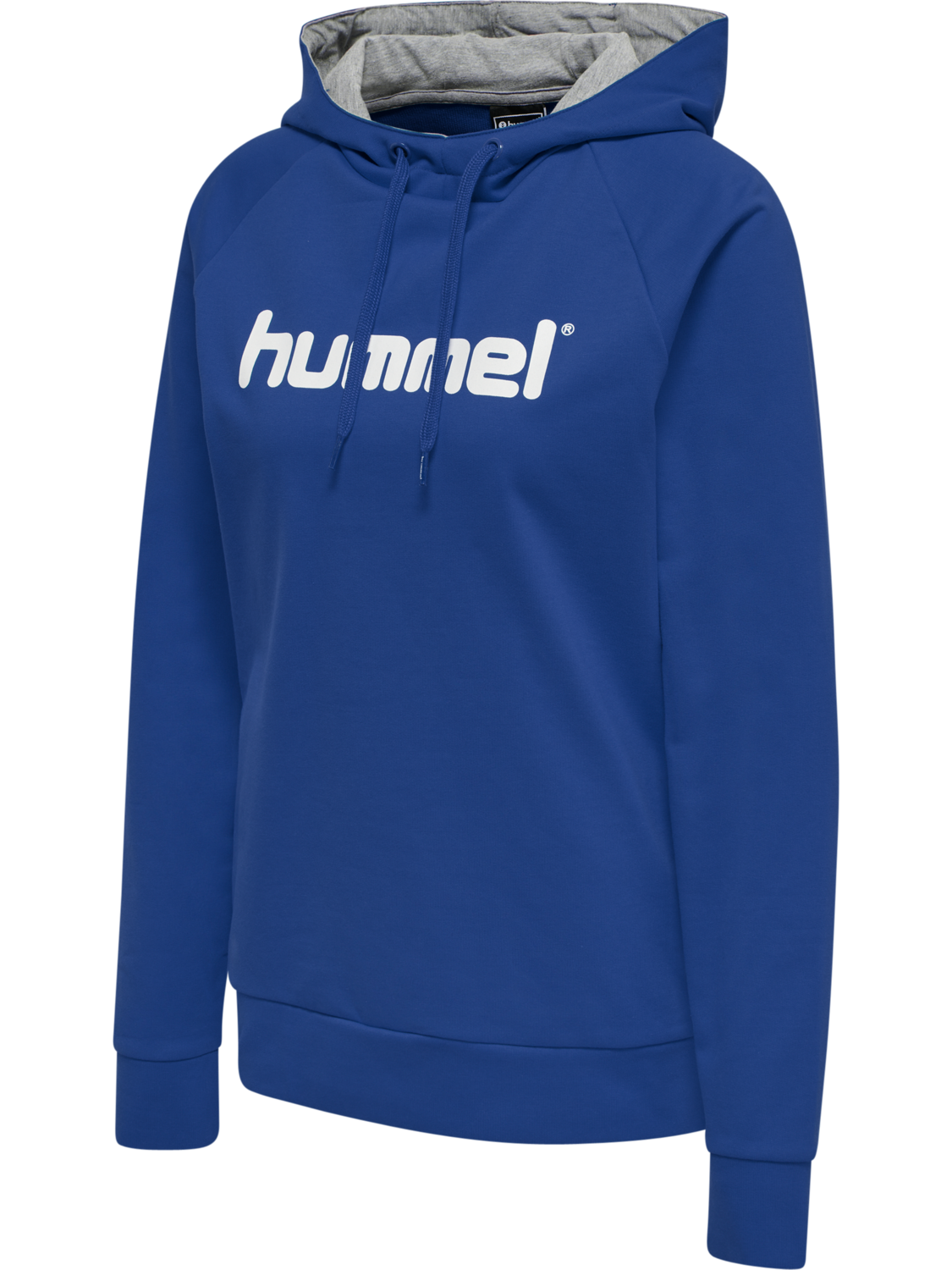 HUMMEL GO COTTON LOGO HOODIE WOMAN, TRUE BLUE, packshot