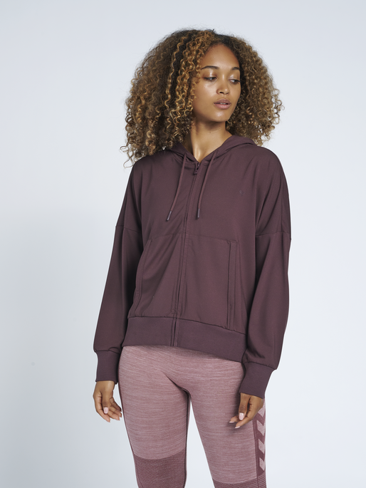 hmlLUISE LOOSE ZIP HOODIE, 8016, model