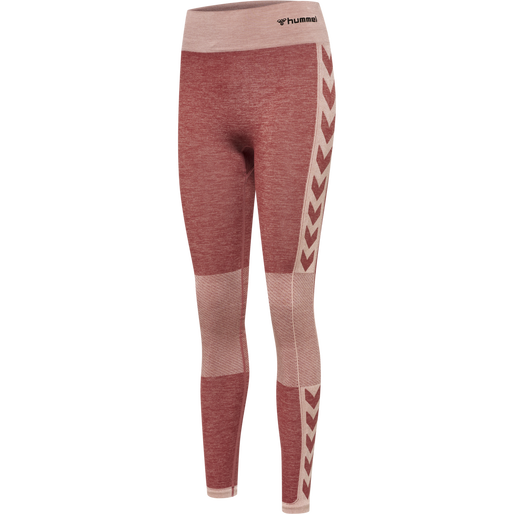hmlCLEA SEAMLESS MID WAIST TIGHTS, WITHERED ROSE/ROSE TAN MELANGE, packshot