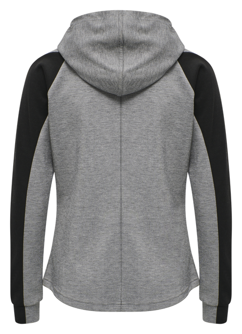 hmlESSI ZIP HOODIE, GREY MELANGE, packshot
