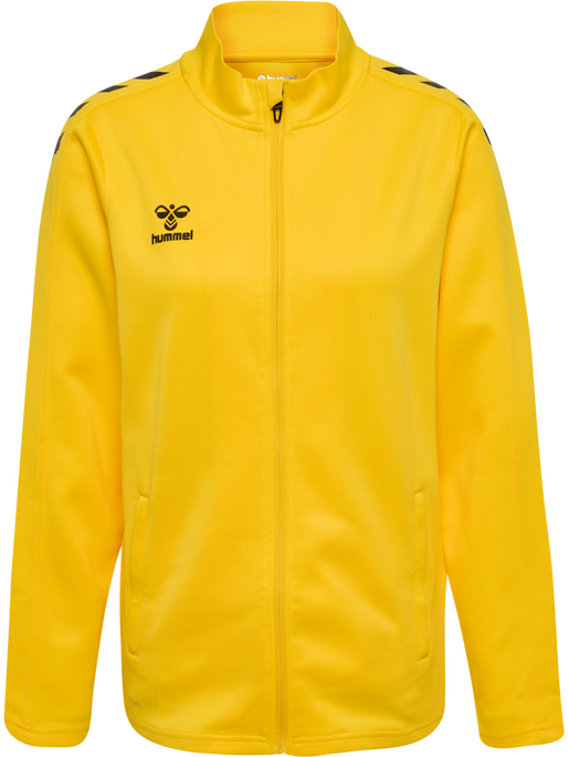 hmlCORE XK POLY ZIP SWEAT WOMAN, SPORTS YELLOW, packshot