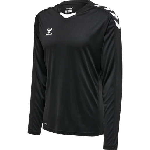 hmlCORE XK POLY JERSEY L/S, BLACK, packshot