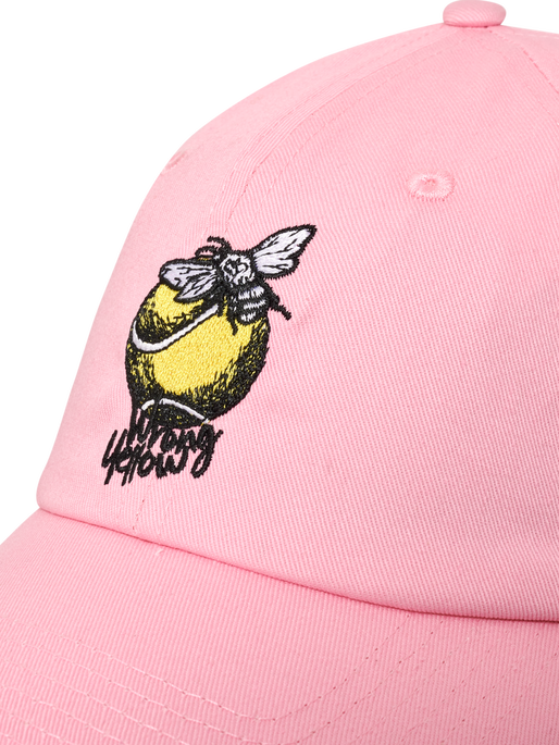 hmlBASEBALL CAP WRONG YELLOW, SACHET PINK, packshot