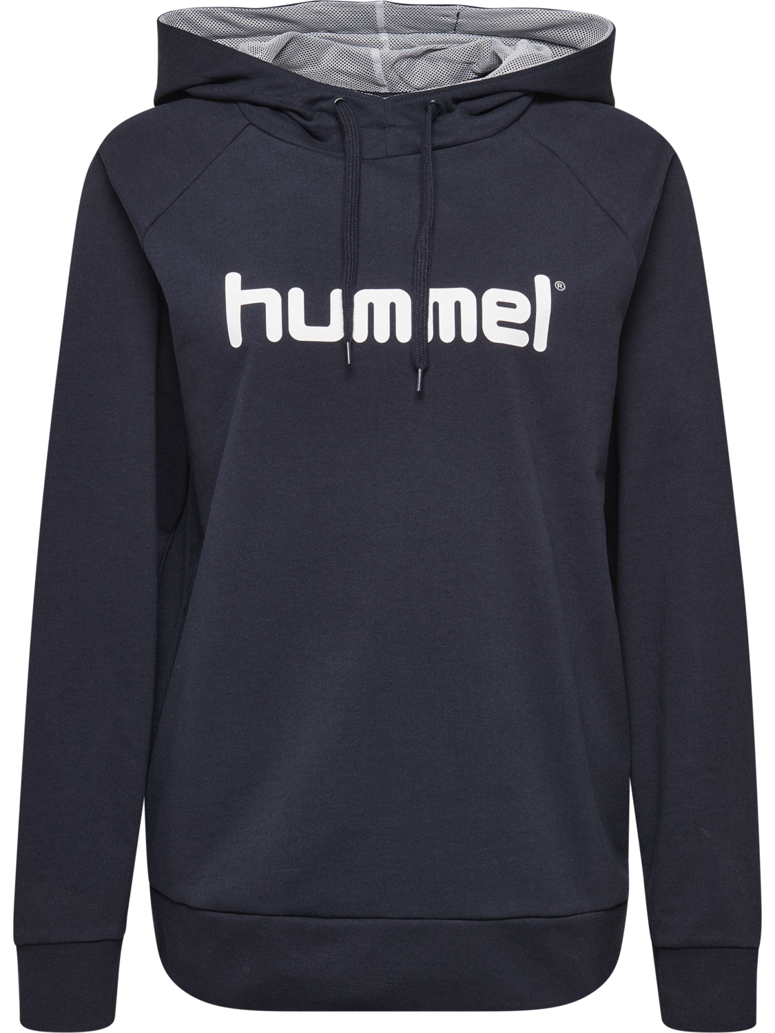 HUMMEL GO COTTON LOGO HOODIE WOMAN, MARINE, packshot