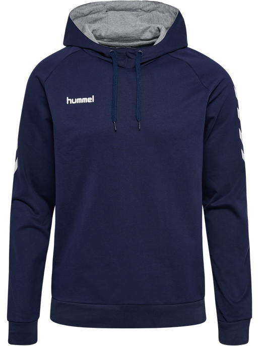HUMMEL GO COTTON HOODIE, MARINE, packshot