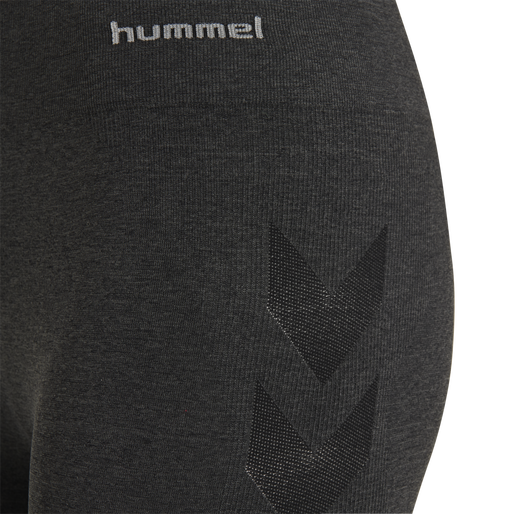 hmlCI SEAMLESS CYCLING SHORTS, BLACK MELANGE, packshot