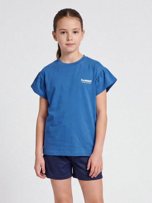 hmlKASANDRA T-SHIRT S/S, DELFT, model