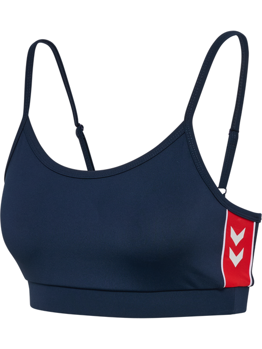 hmlPULSE PIPING LIGHT SUPPORT BRA, DRESS BLUES/MARS RED, packshot