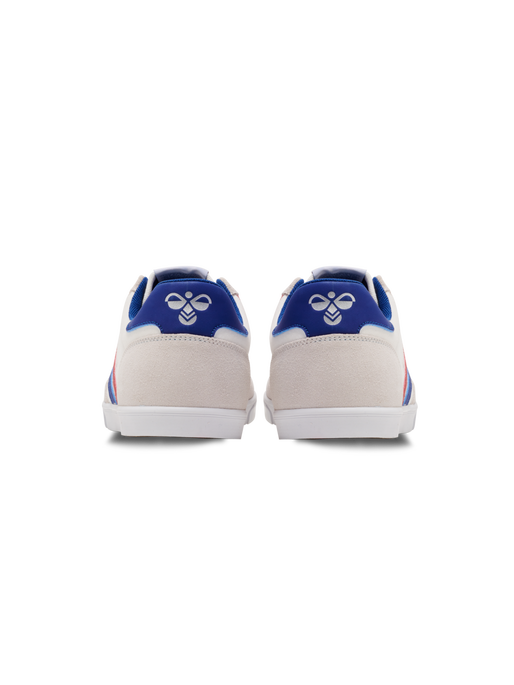 HUMMEL SLIMMER STADIL LOW, WHITE/BLUE/RED/GUM, packshot