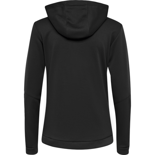 hmlAUTHENTIC POLY ZIP HOODIE WOMAN, BLACK, packshot