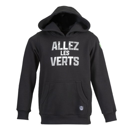 ASSE ALLEZ LES VERTS HOODIE, BLACK, packshot