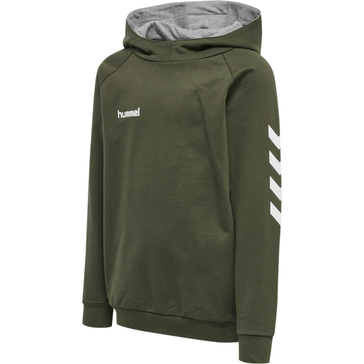 HUMMEL GO KIDS COTTON HOODIE, GRAPE LEAF, packshot