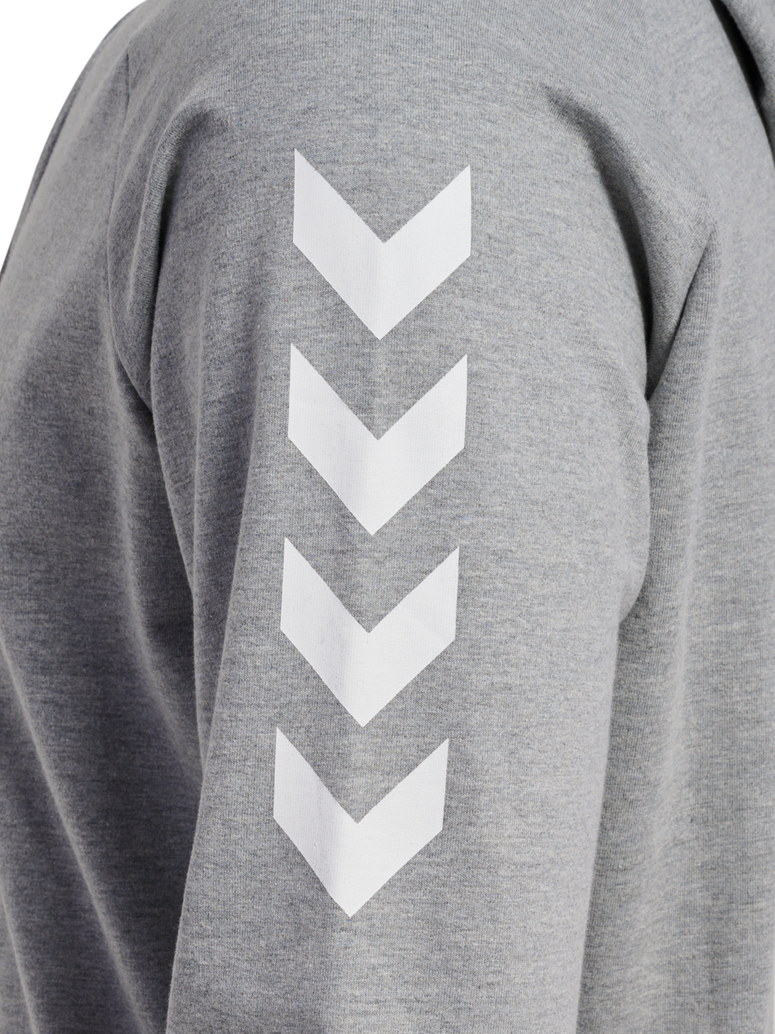 HUMMEL GO COTTON HOODIE, GREY MELANGE, packshot