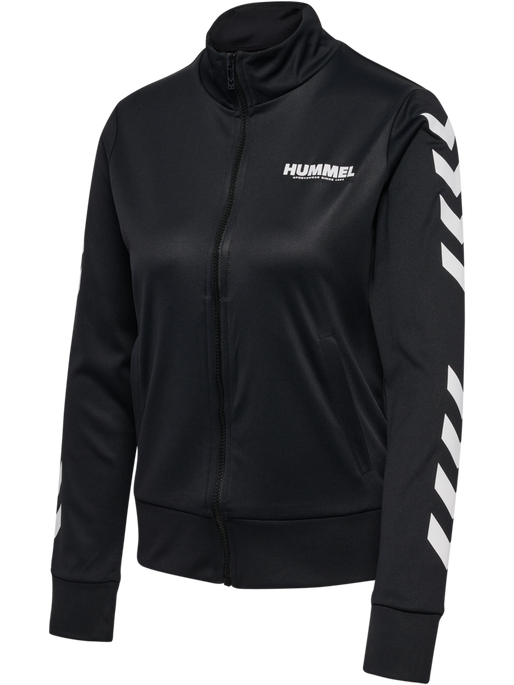 hmlLEGACY EVY POLY ZIP JACKET, BLACK hmlLEGACY EVY POLY ZIP JACKET, BLACK, packshot