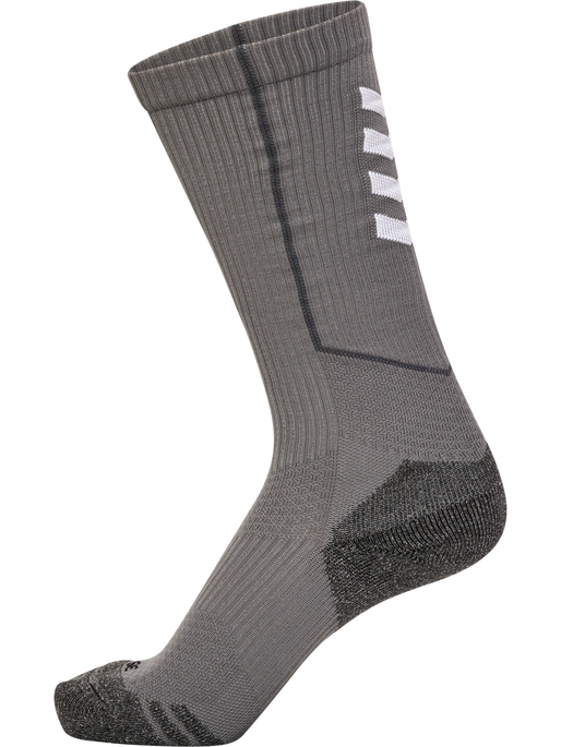 hmlPRO TRAINING SOCKS HIGH, STEEL GRAY/WHITE, packshot