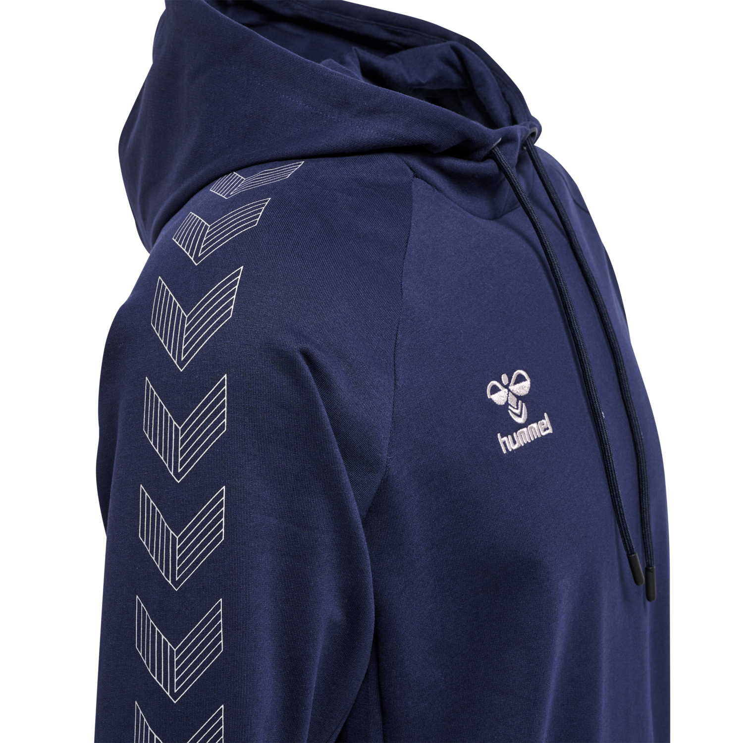hmlMOVE GRID COTTON HOODIE, MARINE, packshot