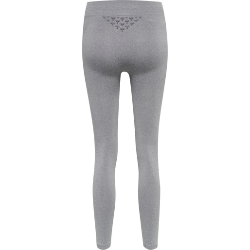 hmlCI SEAMLESS MID WAIST TIGHTS, GREY MELANGE, packshot