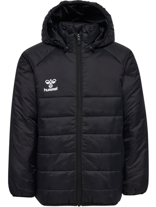 hmlGO QUILTED HOOD JACKET KIDS, BLACK, packshot
