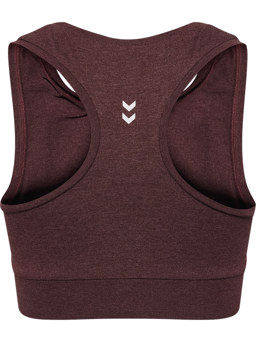 hmlPULSE LOGO LIGHT SUPPORT BRA, FUDGE MELANGE, packshot