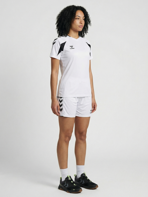 hmlCORE 2.0 JERSEY S/S WOMAN, WHITE/BLACK, model