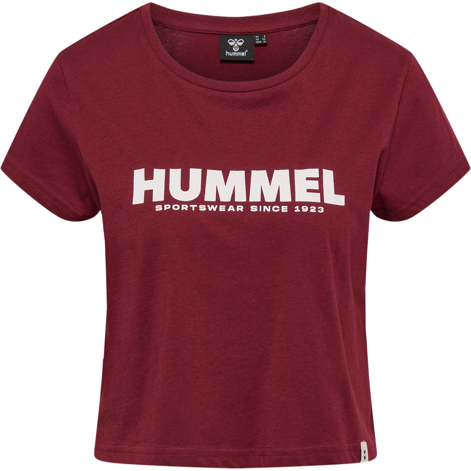hmlLEGACY WOMAN CROPPED T-SHIRT, CABERNET, packshot