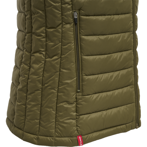 hmlRED QUILTED WAISTCOAT WOMAN, DARK OLIVE, packshot