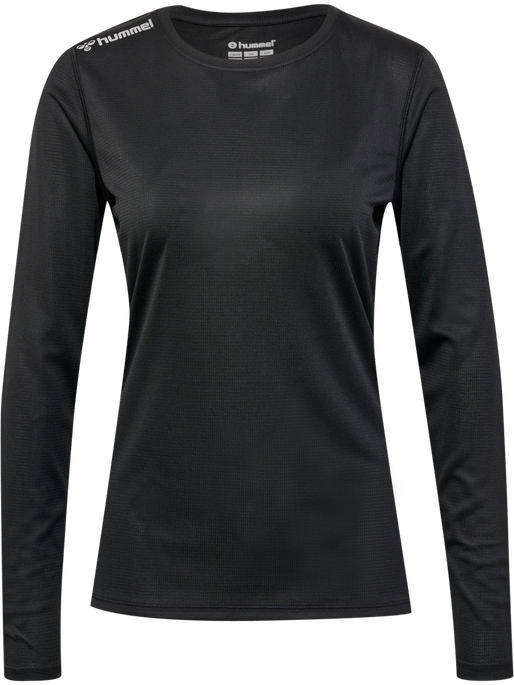 hmlRUN JERSEY L/S WOMAN, BLACK, packshot