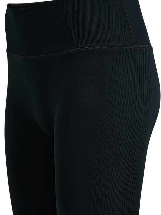 hmlHIIT SEAMLESS FLARE TIGHTS, BLACK, packshot