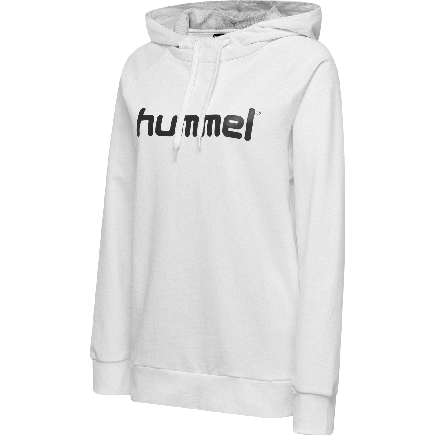 HMLGO COTTON LOGO HOODIE WOMAN, WHITE, packshot