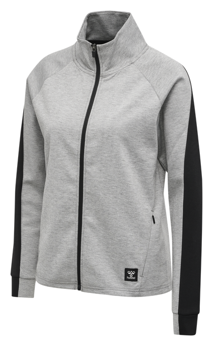 hmlESSI ZIP JACKET , GREY MELANGE, packshot