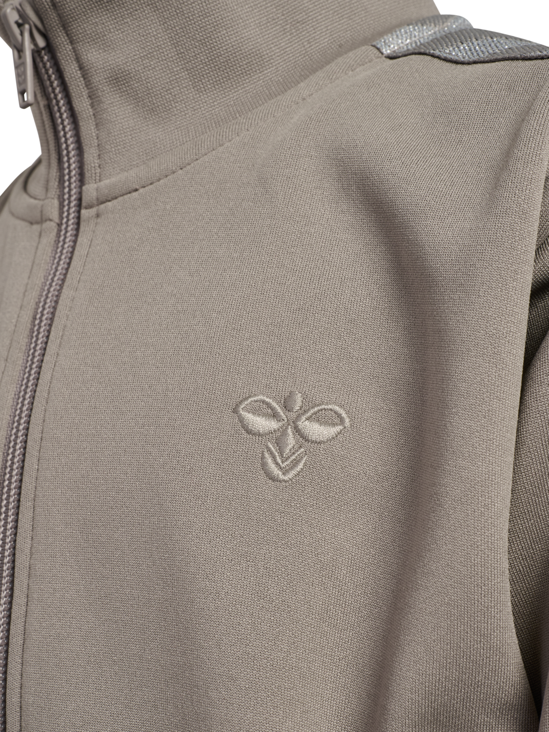 hmlJR REG POLY TAPE GIRL ZIP JACKET, ROCK RIDGE, packshot