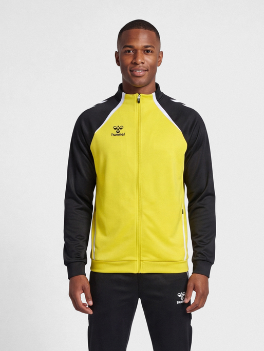 hmlLEAD 2.0 TRACK ZIP JACKET, BLAZING YELLOW/BLACK, model
