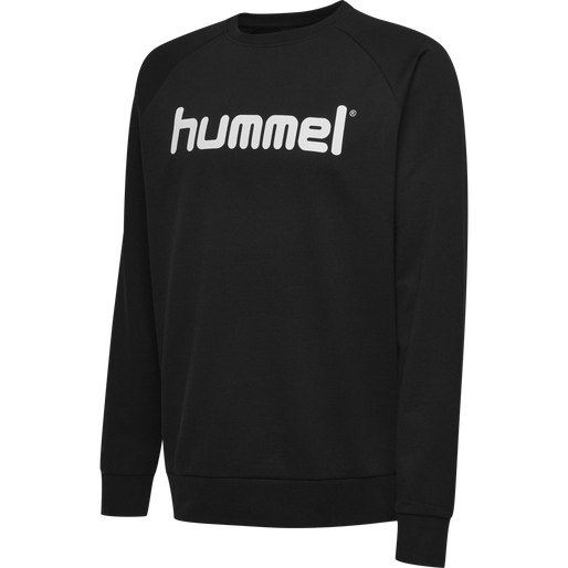 HUMMEL GO COTTON LOGO SWEATSHIRT, BLACK, packshot