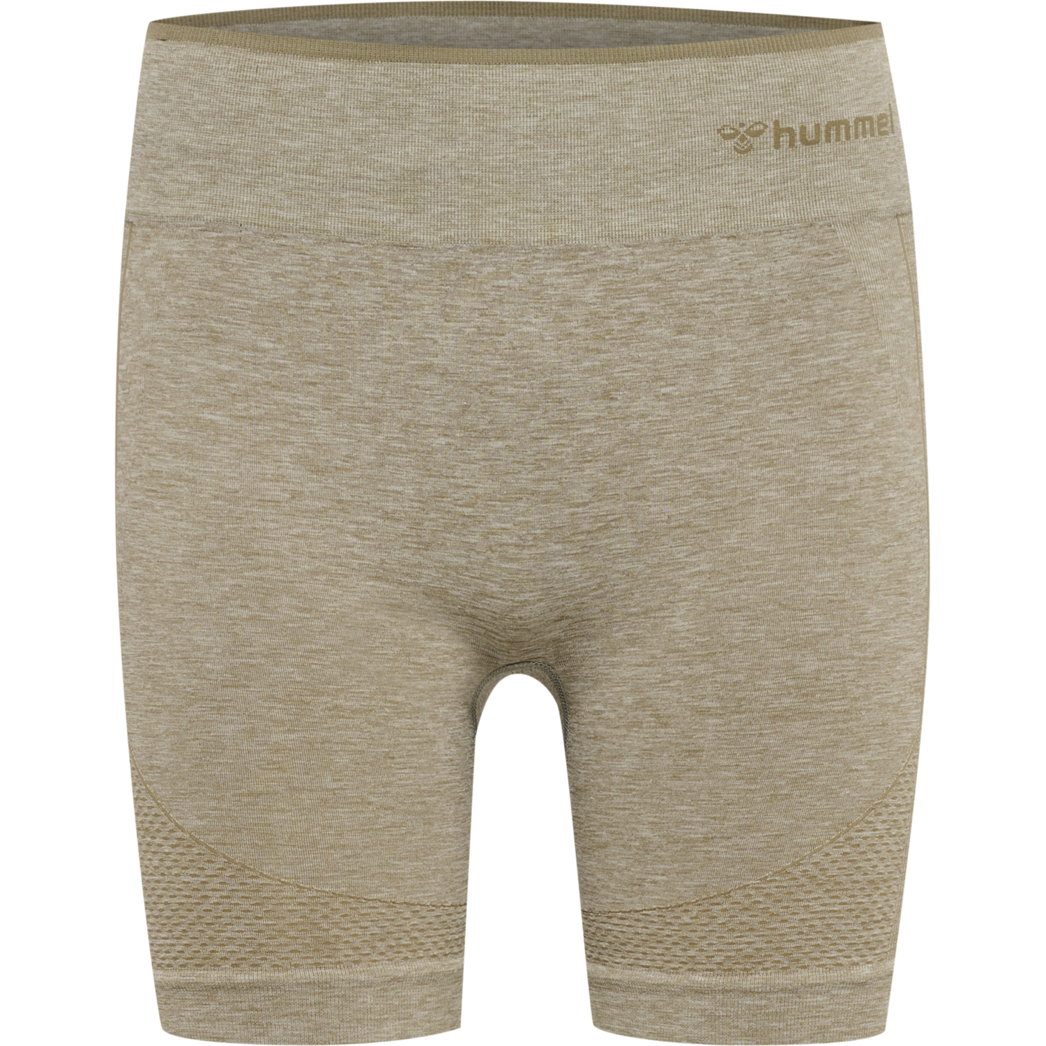 hmlMT UNA SEAMLESS MID WAIST SHORTS, VETIVER MELANGE, packshot