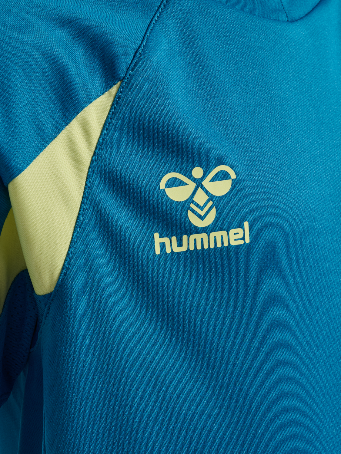 hmlCORE 2.0 JERSEY S/S KIDS, CELESTIAL/PALE LIME YELLOW, packshot