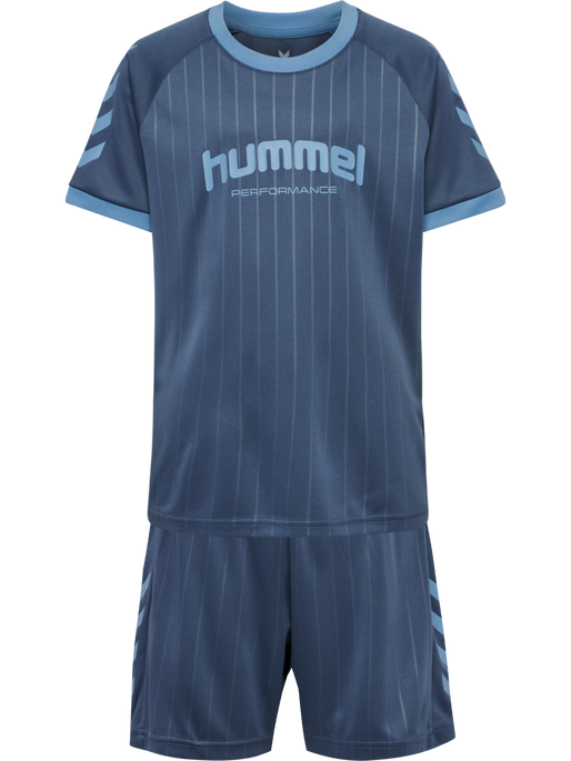hmlJR GOAL STRIPE SET, BERING SEA hmlJR GOAL STRIPE SET, BERING SEA, packshot