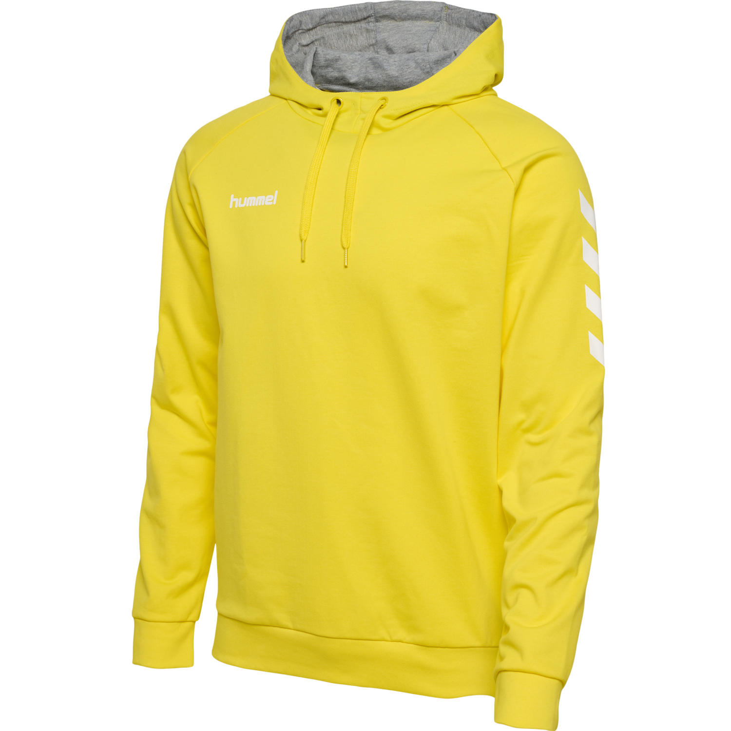 HUMMEL GO COTTON HOODIE, BLAZING YELLOW, packshot