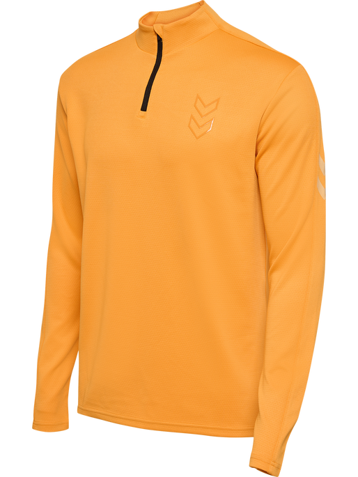 hmlACTIVE PL HALF ZIP, BLAZING ORANGE hmlACTIVE PL HALF ZIP, BLAZING ORANGE, packshot