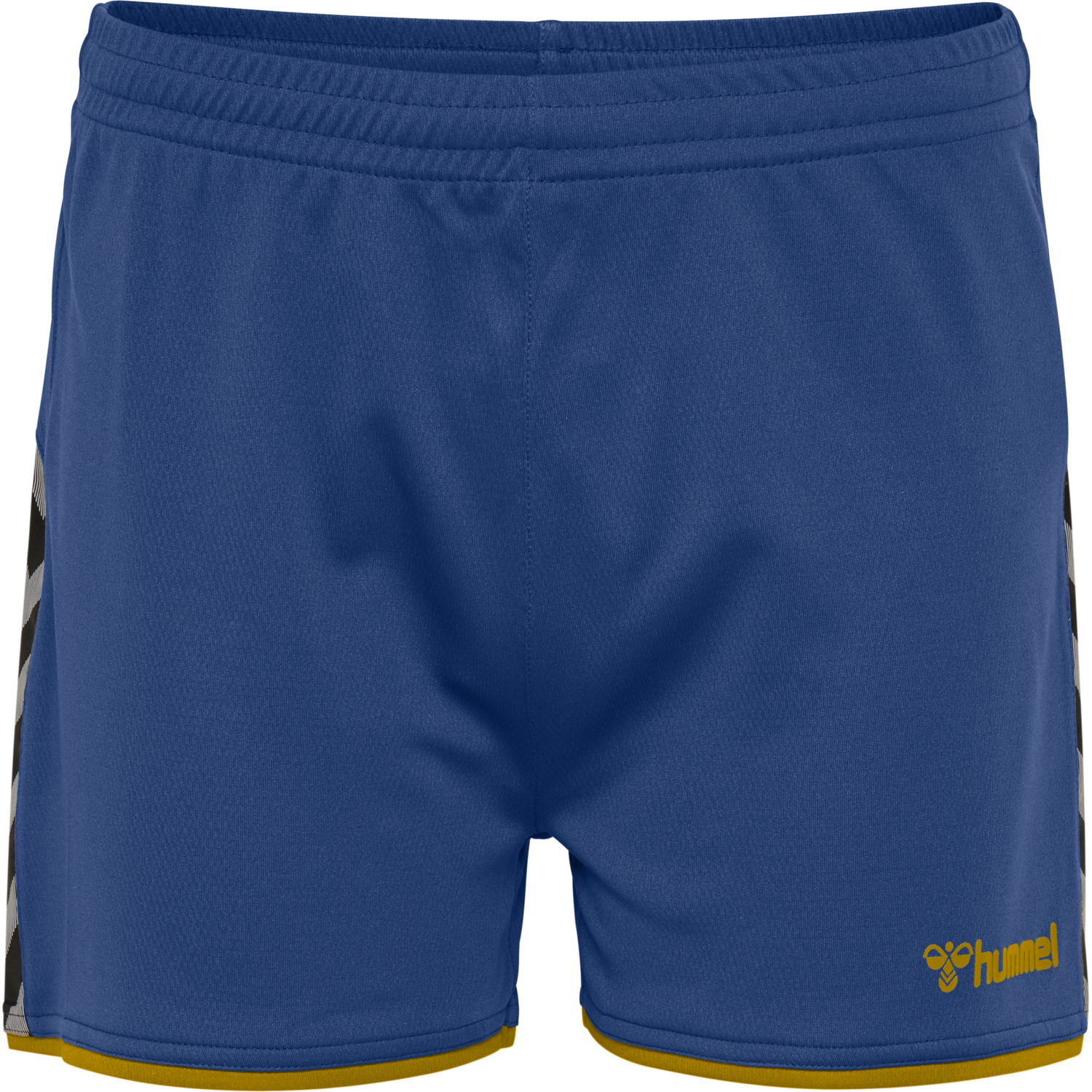 hmlAUTHENTIC POLY SHORTS WOMAN, TRUE BLUE/SPORTS YELLOW, packshot