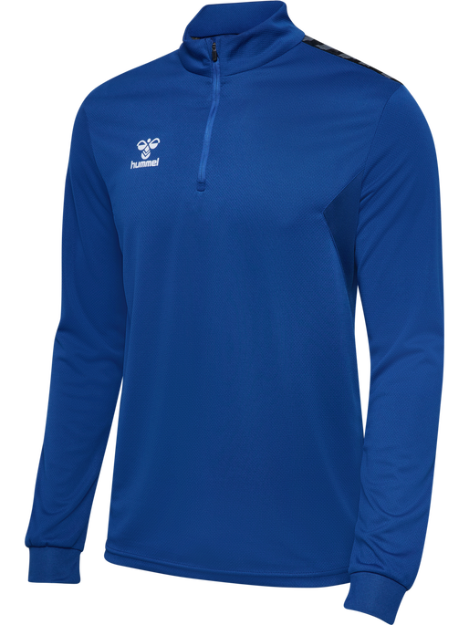 hmlAUTHENTIC HALF ZIP SWEAT, TRUE BLUE, packshot
