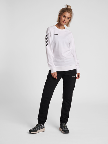 HUMMEL GO COTTON SWEATSHIRT WOMAN, WHITE, model