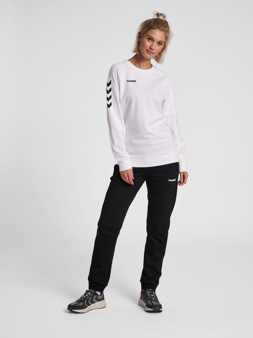 HUMMEL GO COTTON SWEATSHIRT WOMAN, WHITE, model