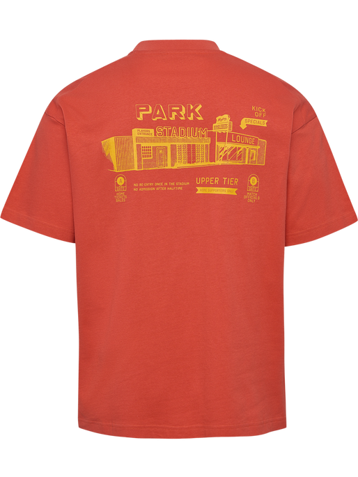 hmlLOOSE T-SHIRT S/S BEES STADIUM, PAPRIKA hmlLOOSE T-SHIRT S/S BEES STADIUM, PAPRIKA, packshot