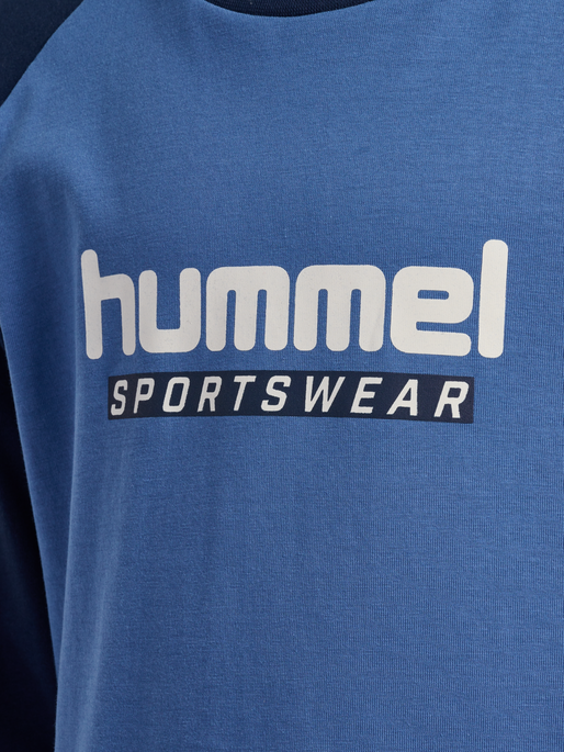 hmlJR LOGO T-SHIRT L/S, DUTCH BLUE hmlJR LOGO T-SHIRT L/S, DUTCH BLUE, packshot