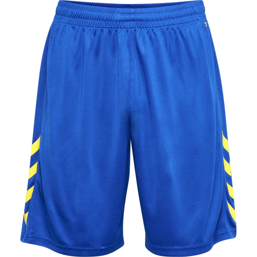 hmlCORE XK POLY SHORTS, TRUE BLUE/BLAZING YELLOW, packshot