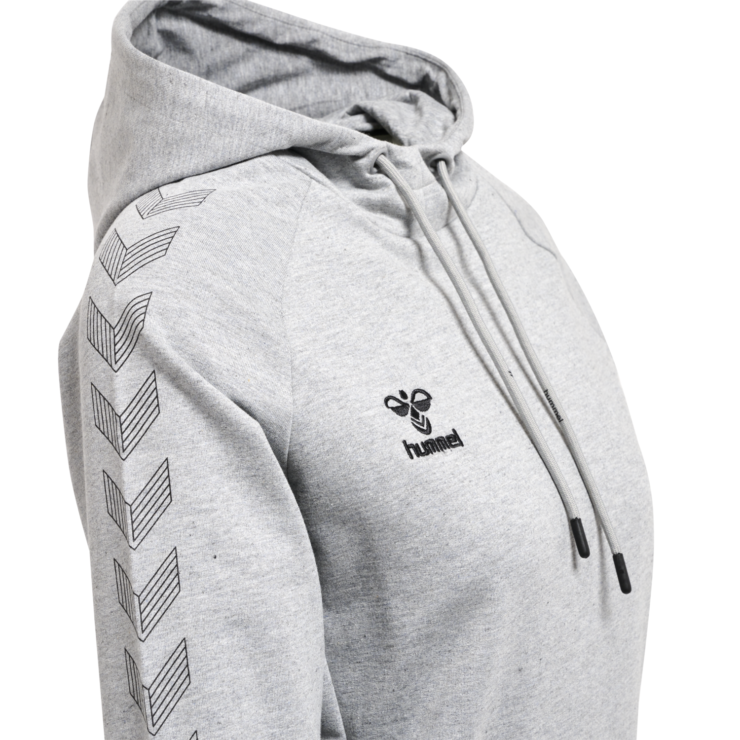 hmlMOVE GRID COTTON HOODIE WOMAN, GREY MELANGE, packshot
