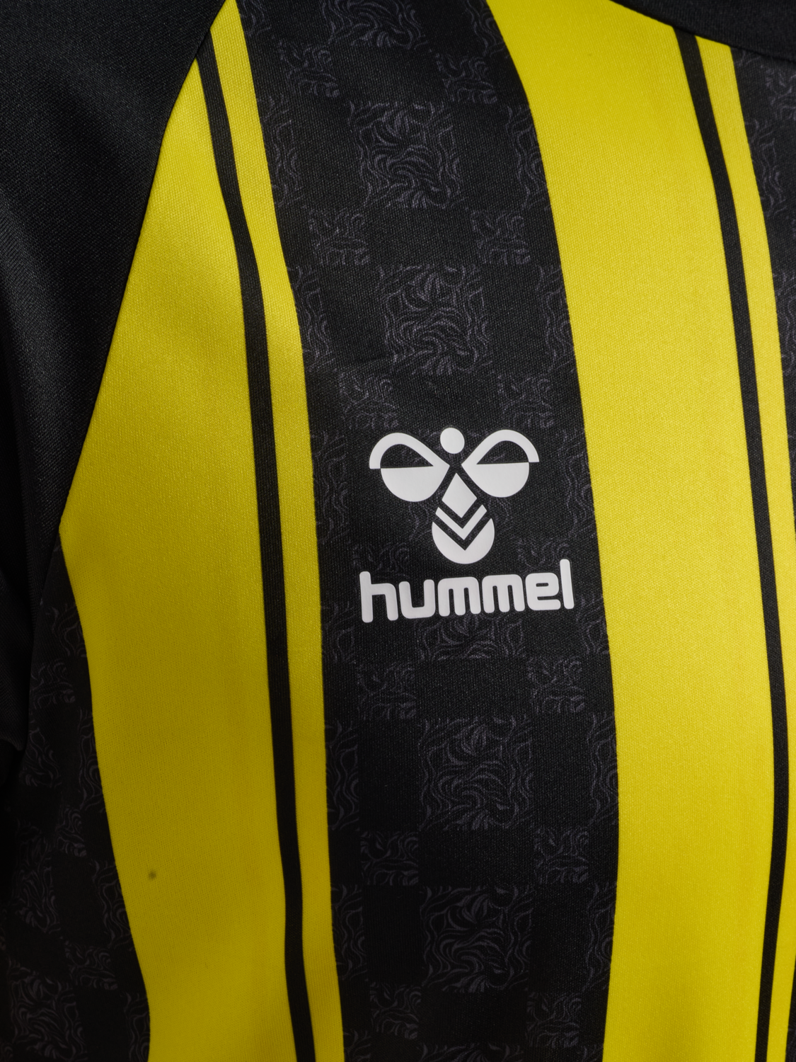 hmlMATCH STRIPED JERSEY S/S, BLAZING YELLOW/BLACK, packshot