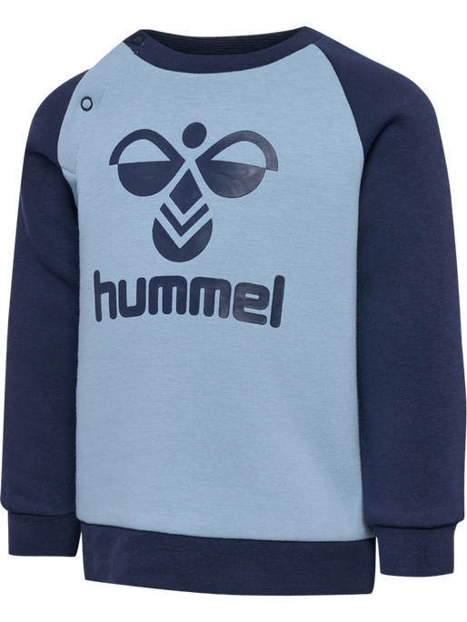 hmlHUMMING CREWSUIT, BLACK IRIS/FADED DENIM, packshot